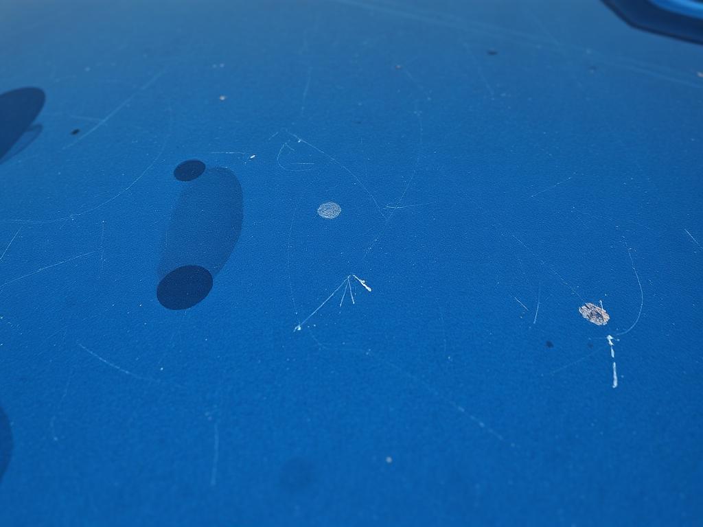 Dull swirled car paint before paint enhancement polish